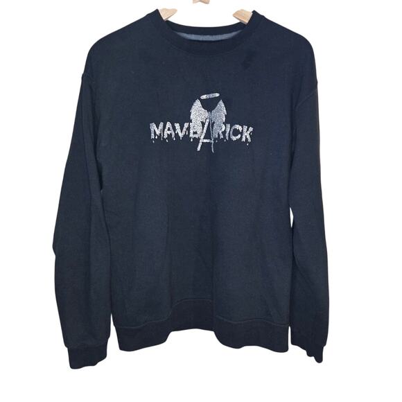ATHLETIC WORKS MAVERICK BLACK/SILVER SWEATSHIRT SIZE M 0307 - Picture 1 of 9